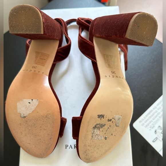 Sandro Velvet Block Heels - Picture 4 of 6